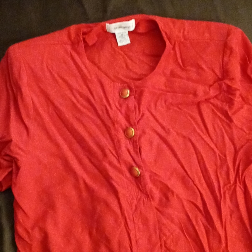 Worthington red blouse